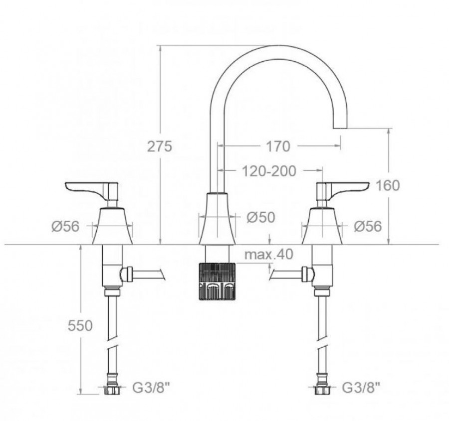 ADAGIO GRIFERIA DE LAV BIMANDO 187 CROMO     