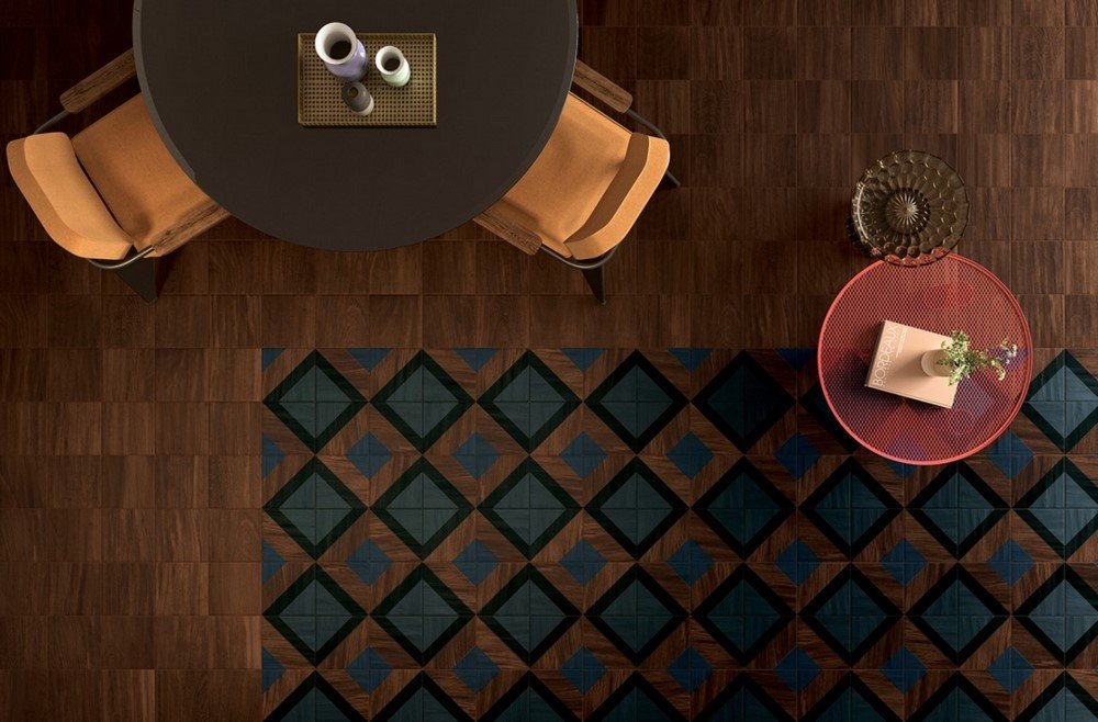 Porcelanato Essences Iroko Decor Mate Rectificado 20x20 cm