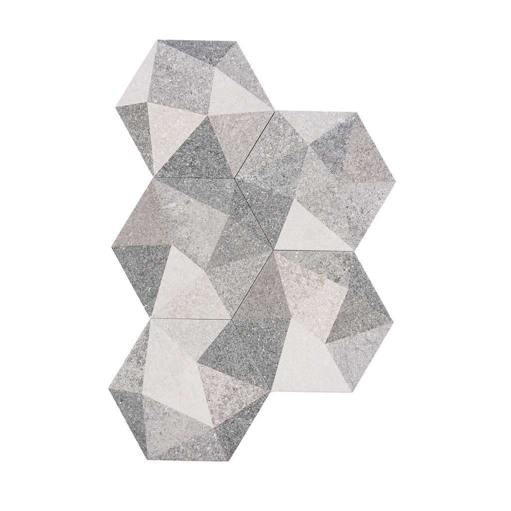 HEXAG.LUTON MULTICOLOR 23X26,6CM 1C=0,5M2