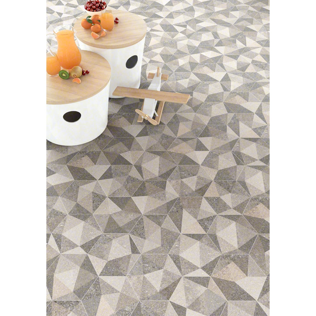 Porcelanato Hexagon Luton Multicolor Mate 23x26,6 cm