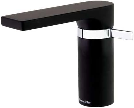 [2601N] Grifería de Lavamanos salida de agua tipo cascada Monomando Externo Arola Negro Mate M